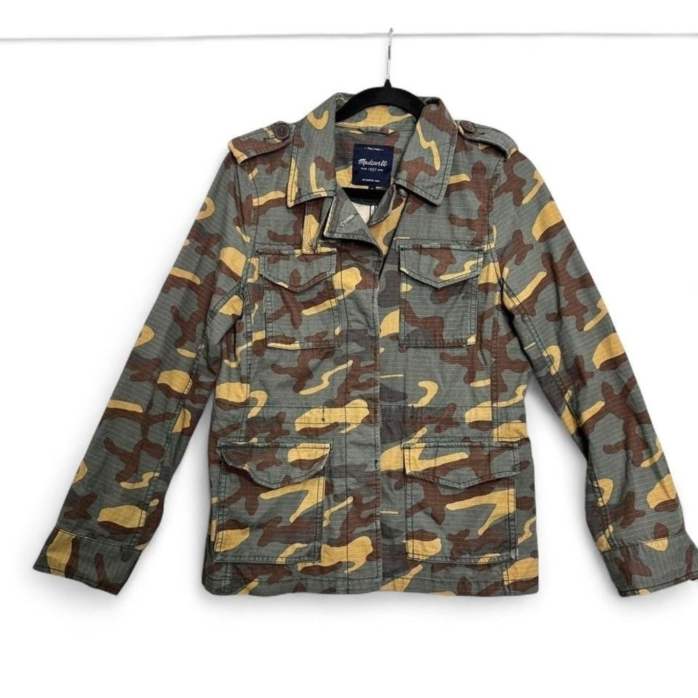 Madewell Camo Utility Jacket Sz S Military Field Cargo Lightweight Streetwear